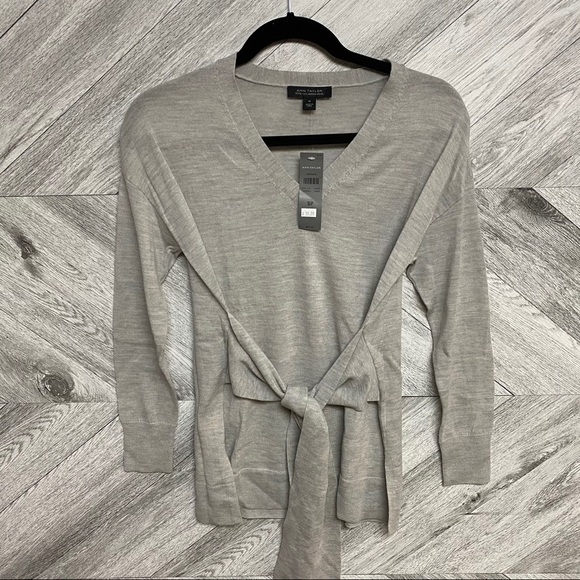 Ann Taylor | Merino Wool Tie Waist Sweater Size SP - Picture 3 of 8